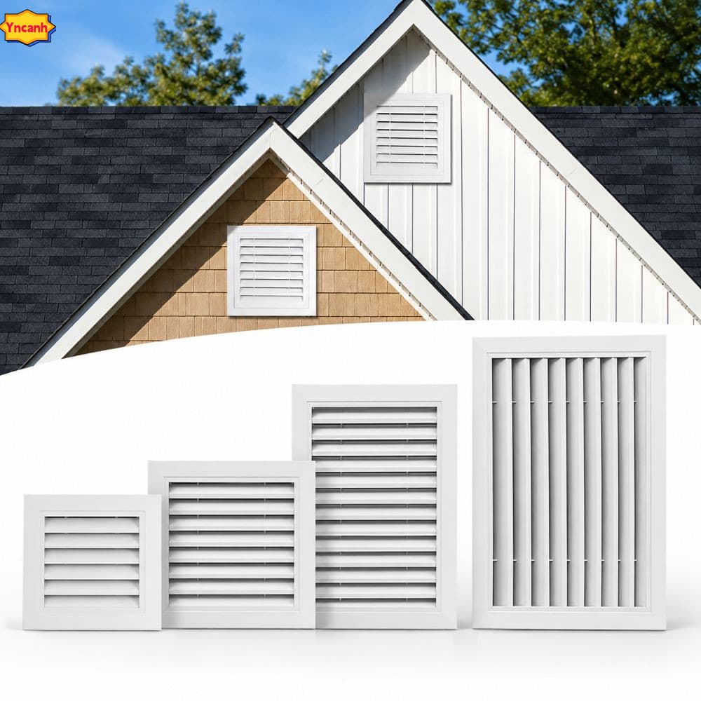 YNCANH Gable Vent , Grade De Ventilação De Ar Em Liga De Alumínio Branca , Teto Quadrado Da Do Retorno