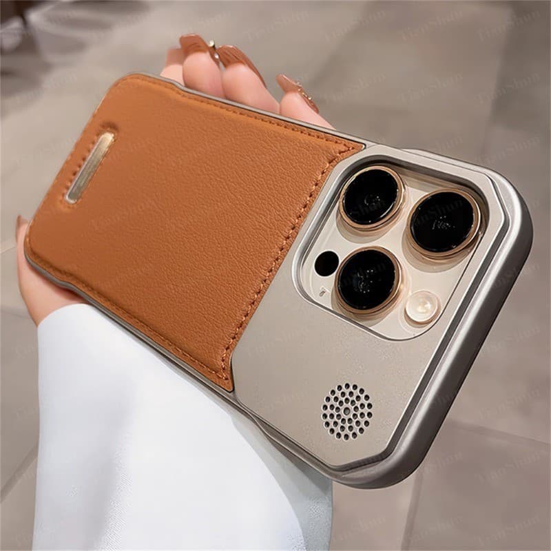 Capa De Telefone Compatível Com Magnética De Aromaterapia De Couro Para Iphone 17 16 11 12 13 14 15 Pro Max Plus Sem Mol
