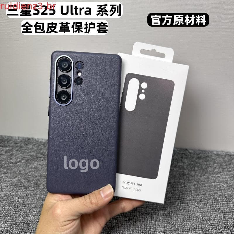 Capa De Couro De Luxo Para Samsung Galaxy S25 Ultra Casos Originais Câmera À Prova De Choque Escudo Protetor Completo S2