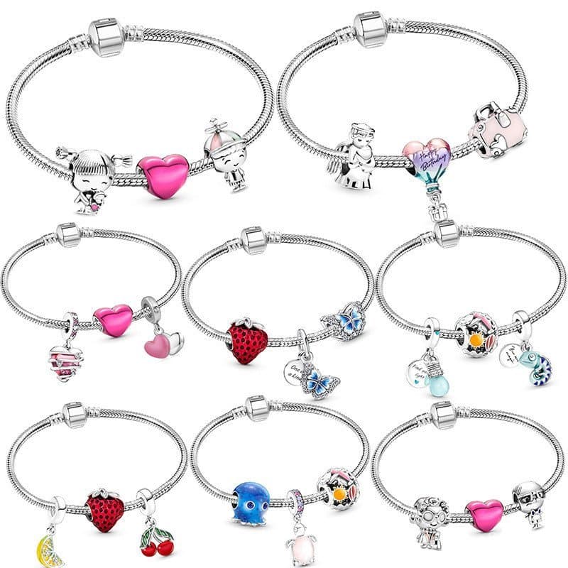 Novas pulseiras DIY, diversas pulseiras da moda, adequadas como presentes para meninas.