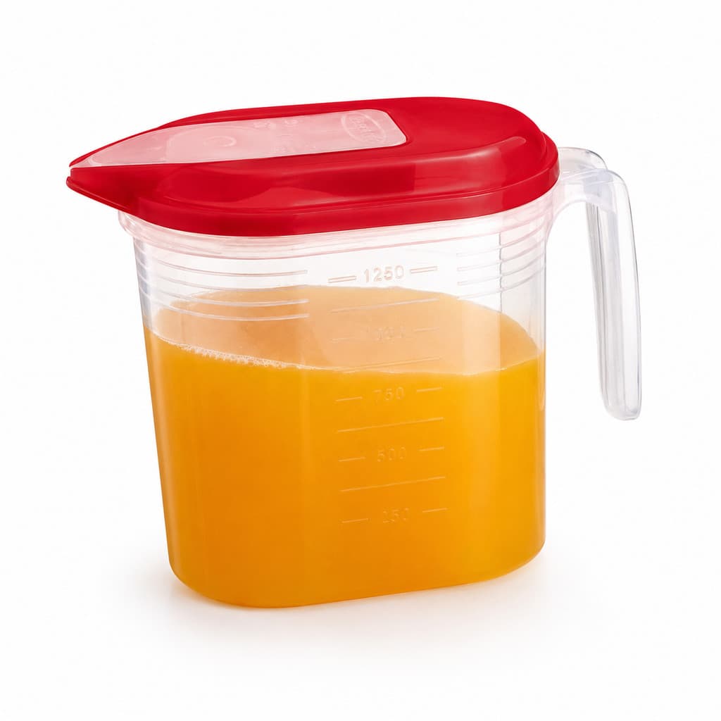 Jarra Plástica Transparente Nitron 1,4L com Tampa Flip Top Livre de BPA