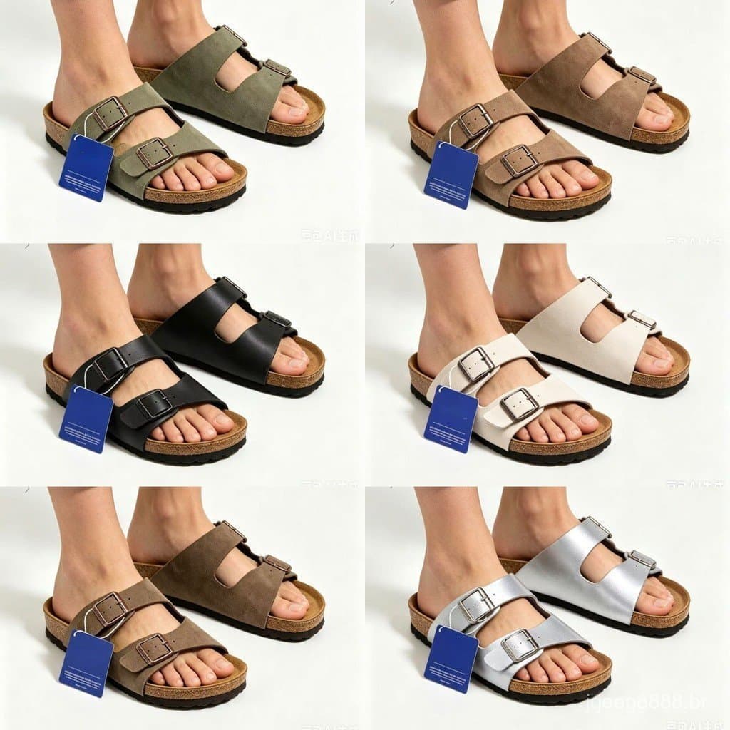 Sandálias de Cortiça Unissex Birken @ Stock Série Arizona Sandálias de Moda Sapatos de Praia ZYSU 8W
