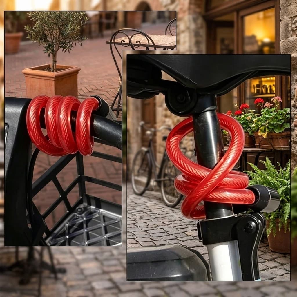 Cadeado de Segurança Multiuso Trava Antifurto para Bike Moto Grade e Carrinho