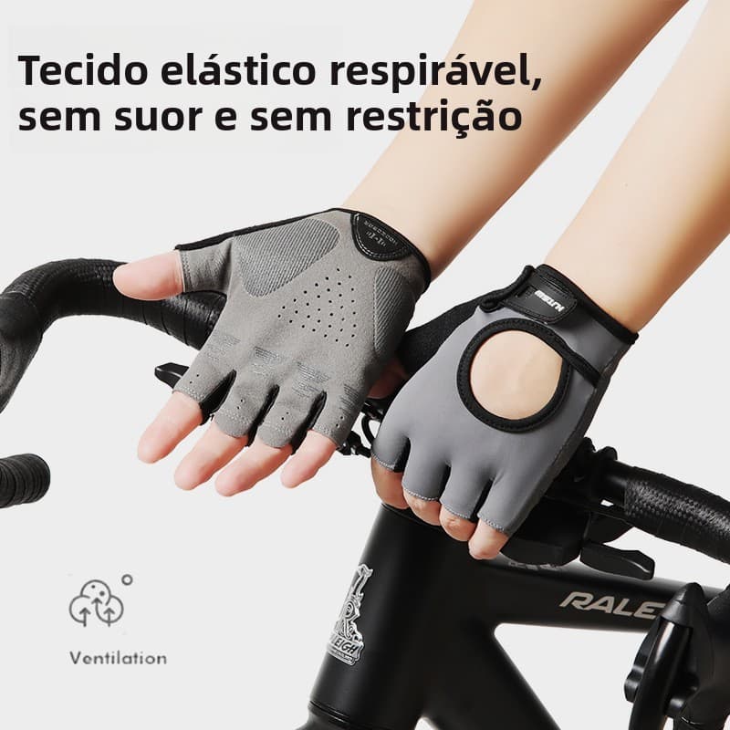 Luvas de fitness para esportes ao ar livre, corrida, ciclismo, antiderrapantes, respiráveis, com palma antiderrapante, r