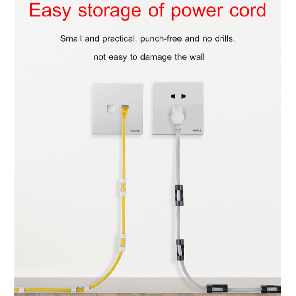 [Prático E Compacto] Clipes De Fios Organizador Auto-Adesivo Para Cabos Elétricos