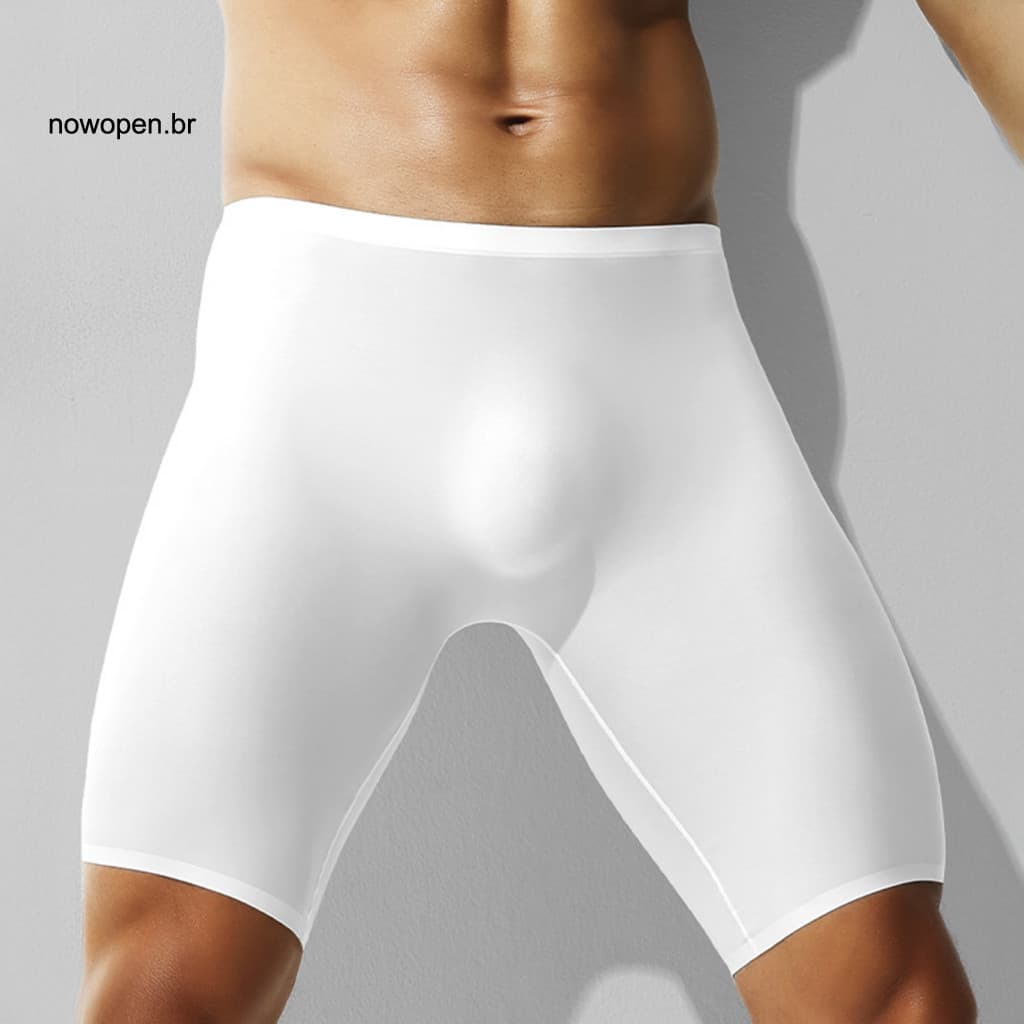 Mid-rise Men Boxers Boxer Underwear for Men's Breathable Ice Silk Briefs Elastic Mid-waist Seamless U-convex Design Ligh