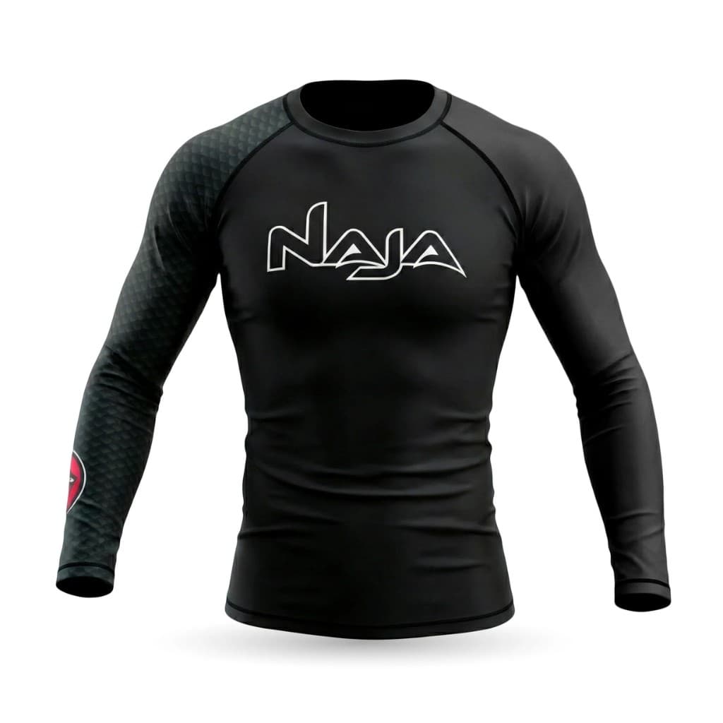 Rash Guard Treino Compressão Manga Longa Snake Preto - Naja