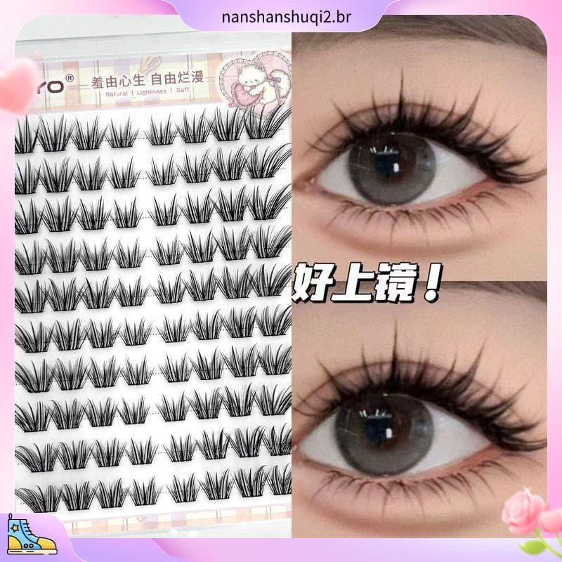 X OYO cílios postiços sem cola Muppet gato novo estilo grosso Natural enxertia sentir raposa cílios oblíquo voando estil
