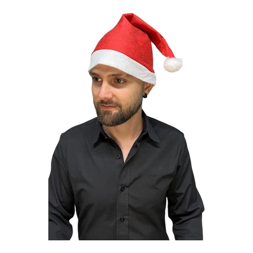 Touca De Papai Noel Vermelha Tradicional NataL