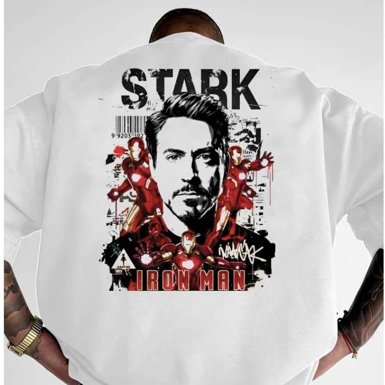 Camiseta Unissex Filme Vingadores Homem De Ferro Estilosa 100% Algodão estampado