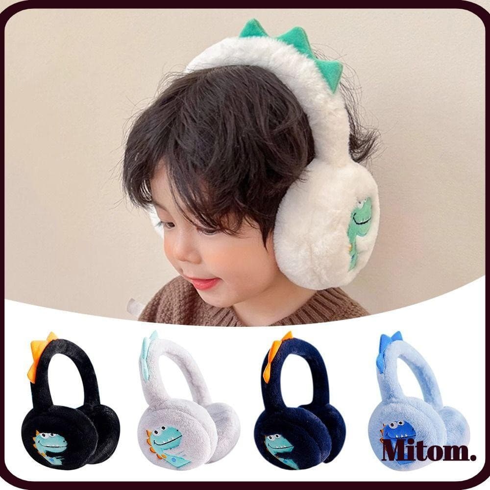 Protetores auriculares infantis MITOM, protetores auriculares macios e grossos em formato de dinossauro, protetores auri