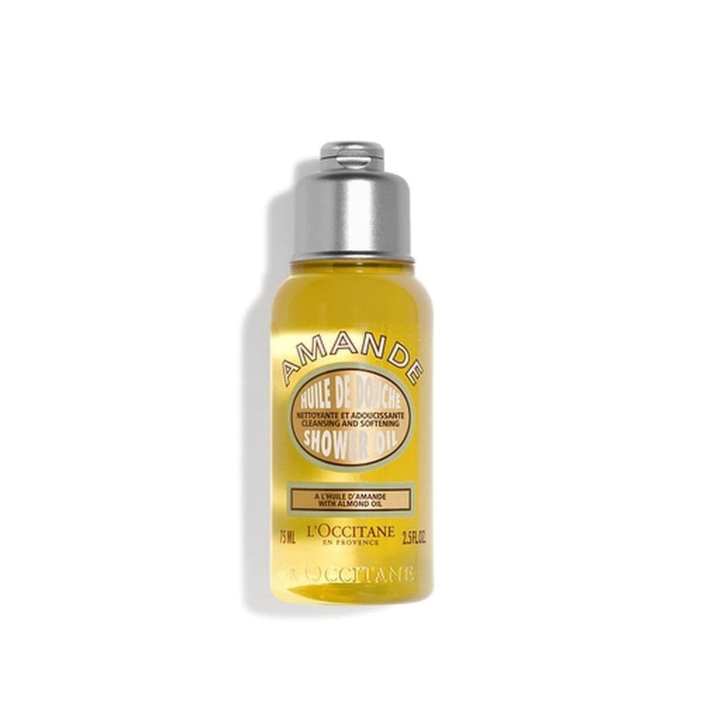 Óleo de banho de amêndoa L'Occitane, loção para barbear e banho que não resseca, leite, cuidado nutritivo.