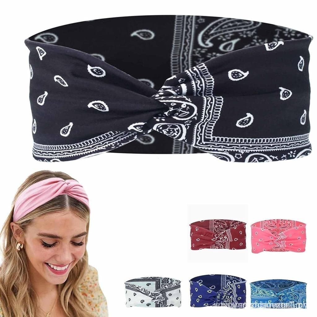 Faixas de Cabelo Acssart, Faixas de Yoga Unismart, Faixa de Cabelo Torcida Criss Cross, Perfeita para Yoga e Moda Diária