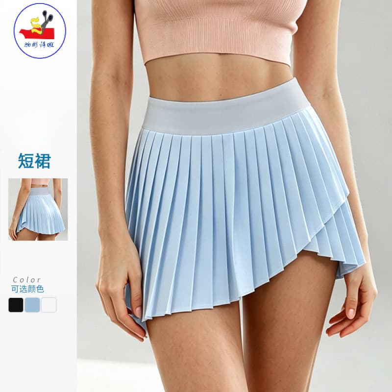 WSX forro Shorts esportes tênis saia novo estilo Yoga esportes Fitness saia curta falso de duas peças de secagem rápida