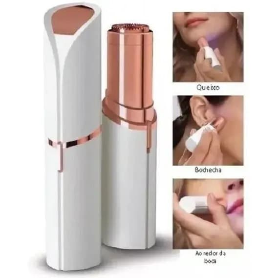 Batom Depilador Pelo Facial Rosto Buço Indolor Recarregável