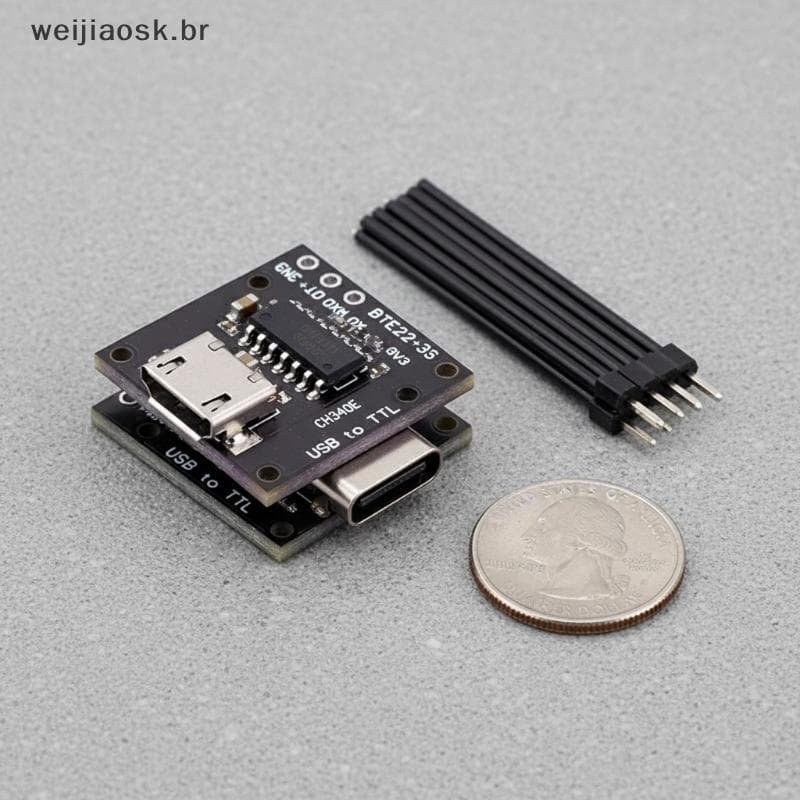 wei CH340E CH9340C USB Para Módulo De Download TTL Pro Mini Downloader Atualização Substitui Transmissão De Dados CH340G