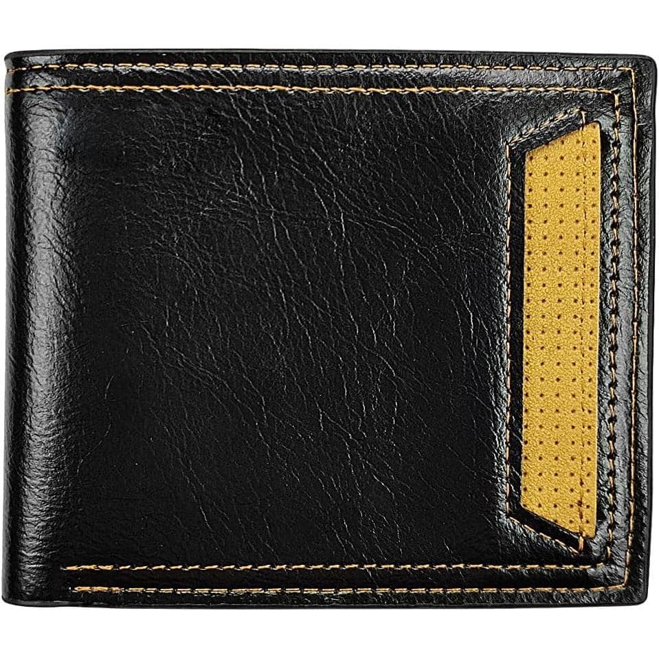 Carteira fina de dobra dupla, carteira masculina multifuncional de couro macio, carteira masculina elegante com capa dob