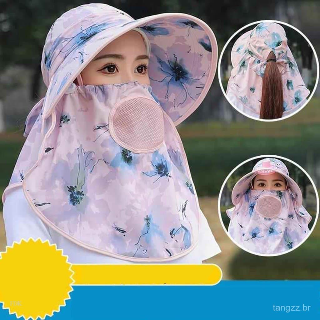 FDK Verão Feminino Aba Larga Chapéu De Sol Jardim Trabalho Sombra Ao Ar Livre Impressão Pescador Proteção UV ﻿ Com Para