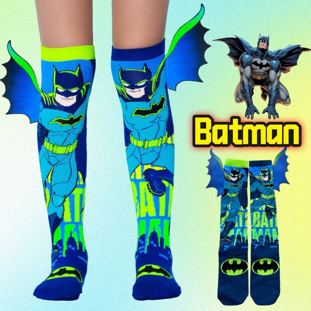 Meias 3D do Batman para Crianças, Meias de Personagens Divertidos de Alta Qualidade IAJ8 M1VG