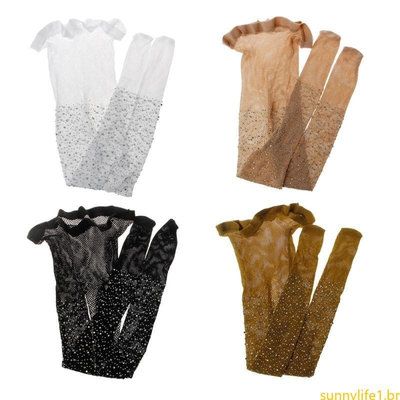 sun Baby Fishnet Meias Meia-Calça Caramelo Tez Branco Preto
