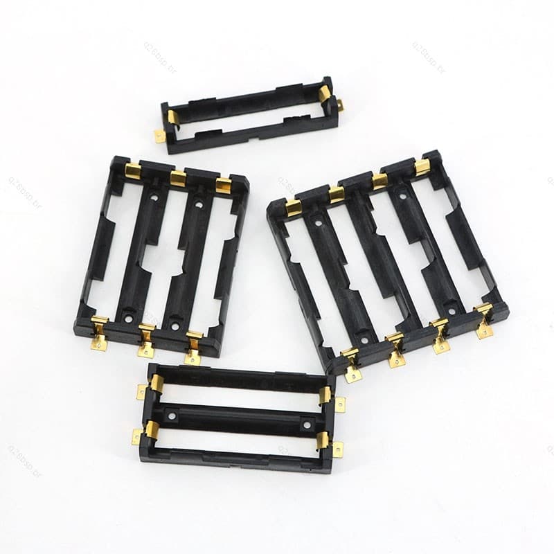 1solt 2solt 3solt 4solt 18650 Suporte De Bateria SMD Caixa De Armazenamento Recipiente Com Pinos De Bronze Recarregável