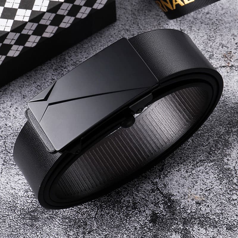 2026 novo estilo masculino desdentado fivela automática cinto de negócios Casual combinando Jeans cinto na moda estilo j