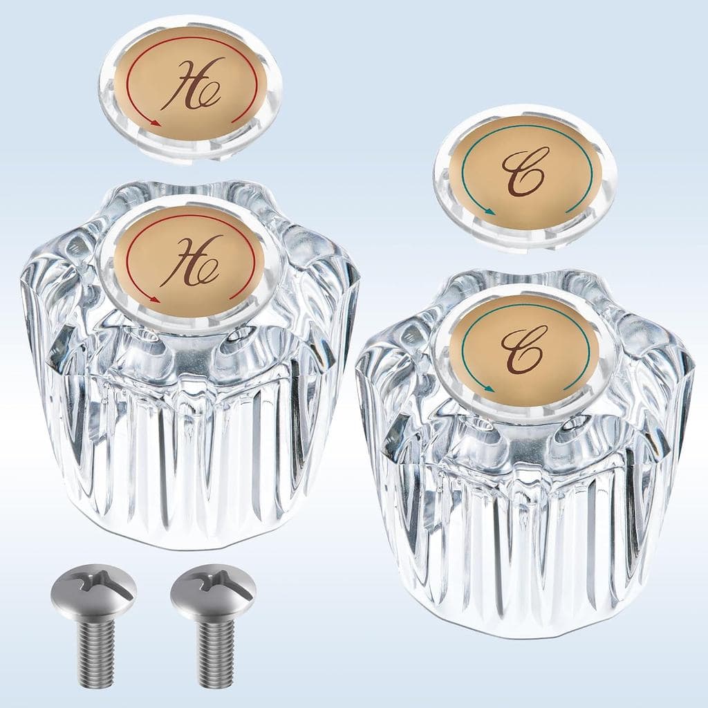 Substituição de Manípulos para Pia de Banheiro Dreyoo, Manípulos de Torneira de Banheira com 4 Botões de Índice, Compatí