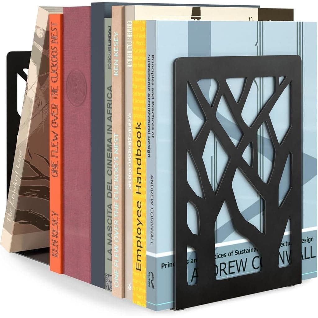 MaxGear Suportes para Livros com Design de Árvore, Suportes Modernos para Estantes, para Livros Antiderrapante,