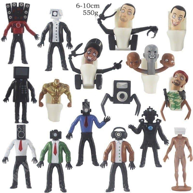 Conjunto De 12 Peças De Bonecos De Ação De Banheiro Skibidi IX9S