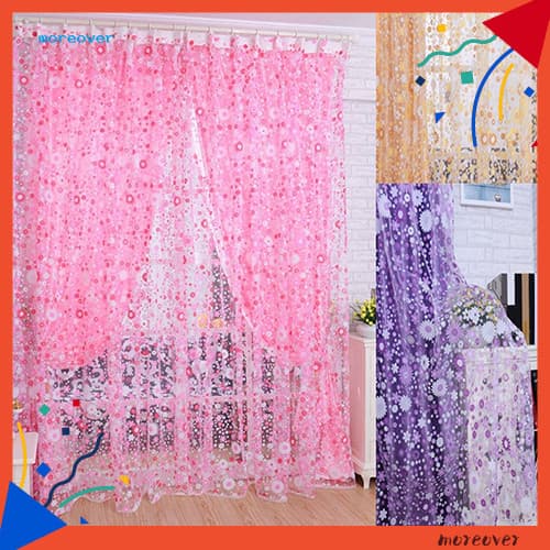 Mais Decoração De Quarto De Porta De Janela De Casa Pastoral Divisor De Girassol Cortina De Voile Transparente