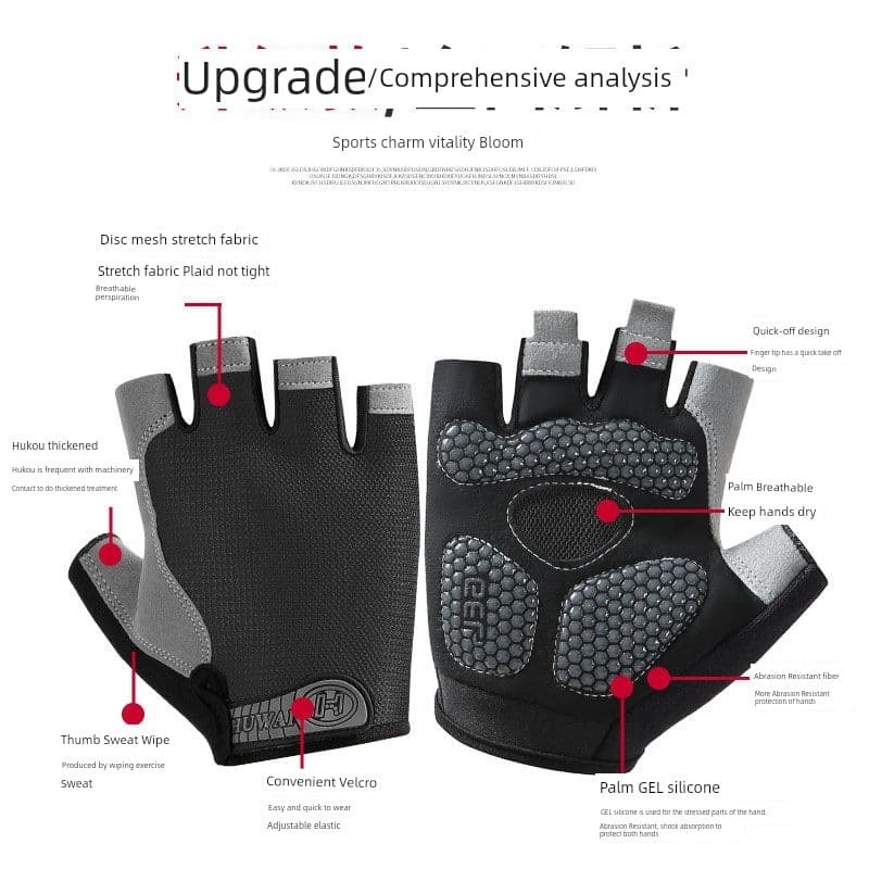 Mountain Bike ciclismo luvas meio dedo Silicone antiderrapante isca geométrica esportes ao ar livre Fitness escalada pes