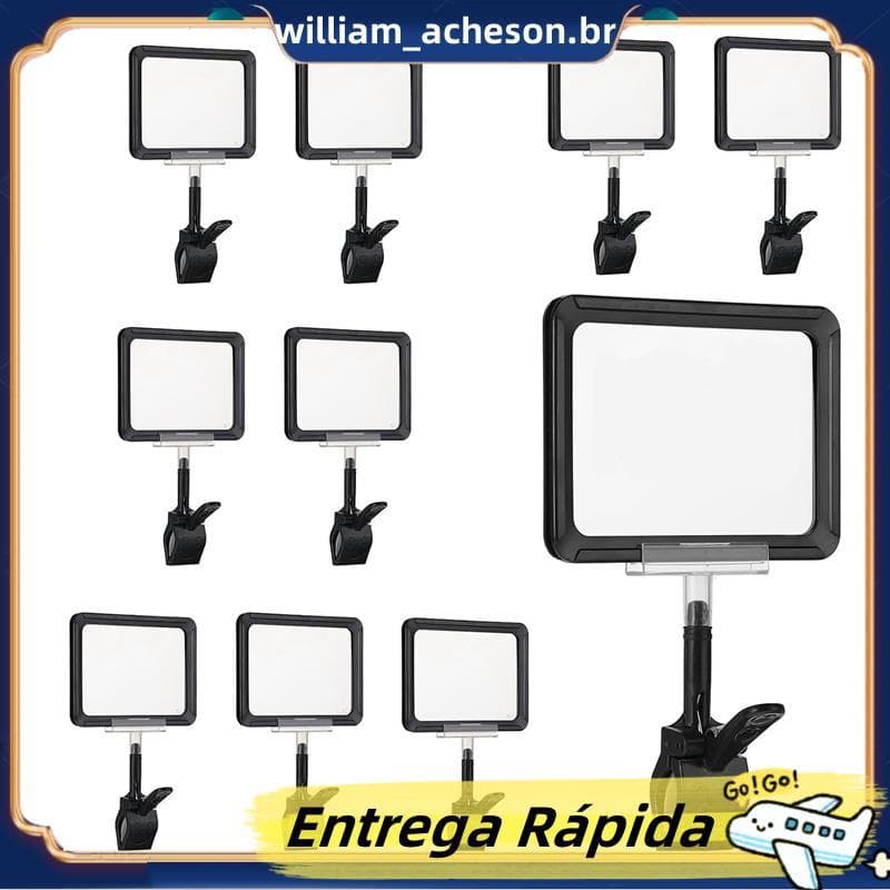 10 PCS Clipe No Suporte De Sinal Braçadeira De Retenção 15X11cm