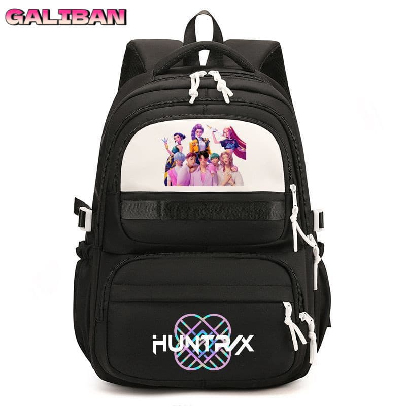 Mochila impermeável de alta qualidade com capacidade pequena e grande, com estampa de grupo de meninas de desenho animad