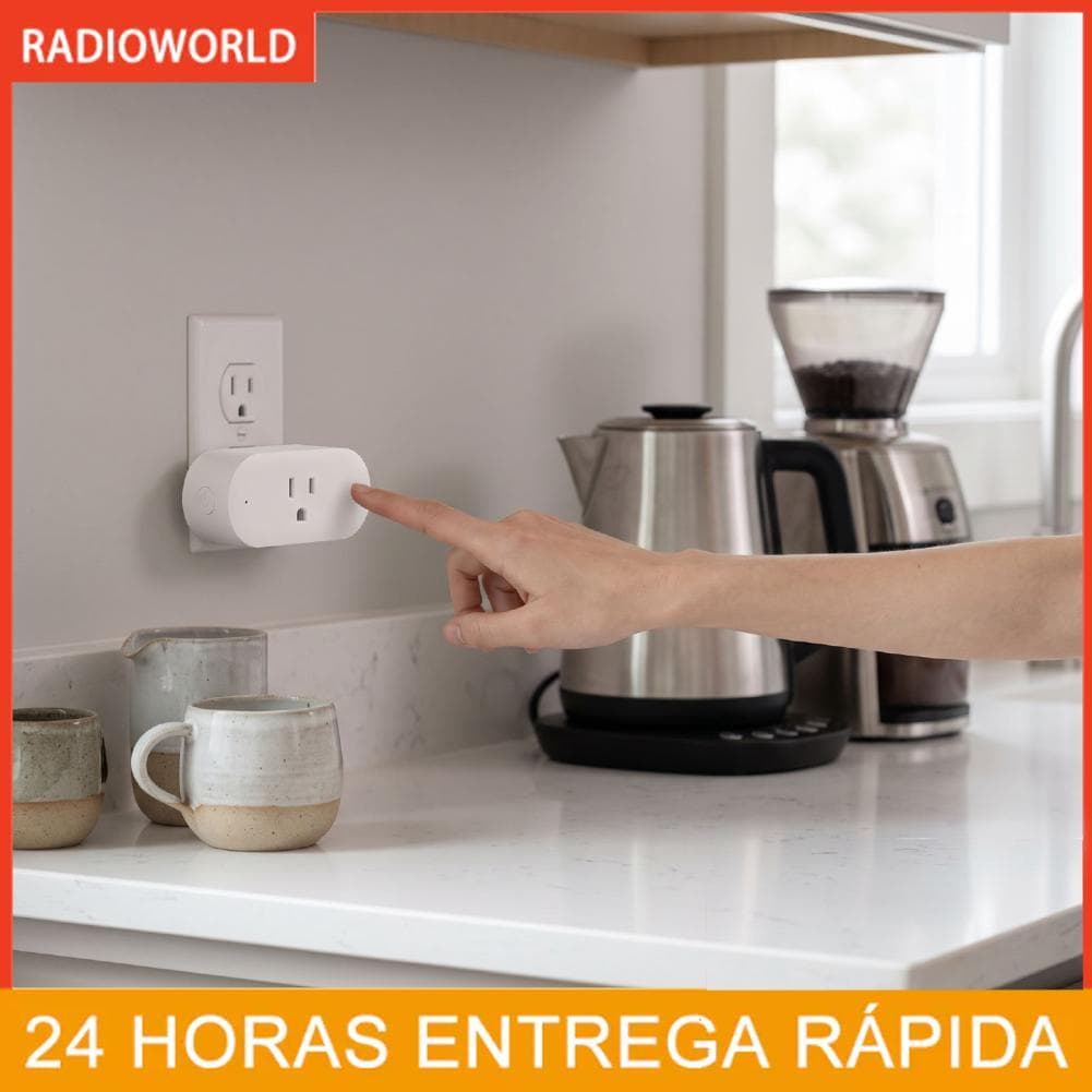 Tomada inteligente wifi 16a app remoto e temporizador de controle de voz com memória desligada para casa ac aquecedor
