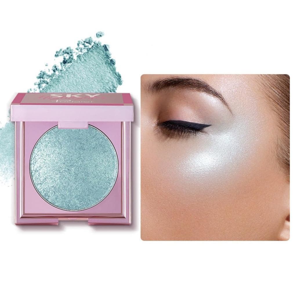 Paleta de Iluminadores Faciais MAEPEOR com 8 Cores, Pó Iluminador Perolado Brilhante, Paleta de Iluminadores com Efe
