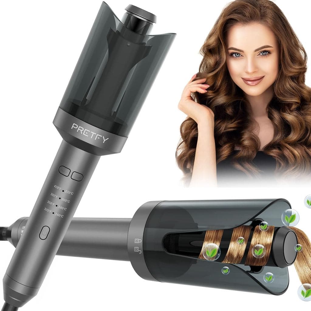 Modelador de cachos, varinha modeladora, dispositivo automático para fazer cachos, 4 configurações de temperatura ajustá
