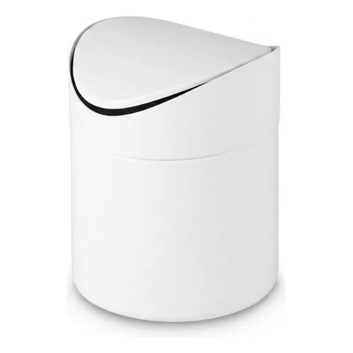 Lixeira de Mesa 1 Litro com Tampa Basculante Compacta