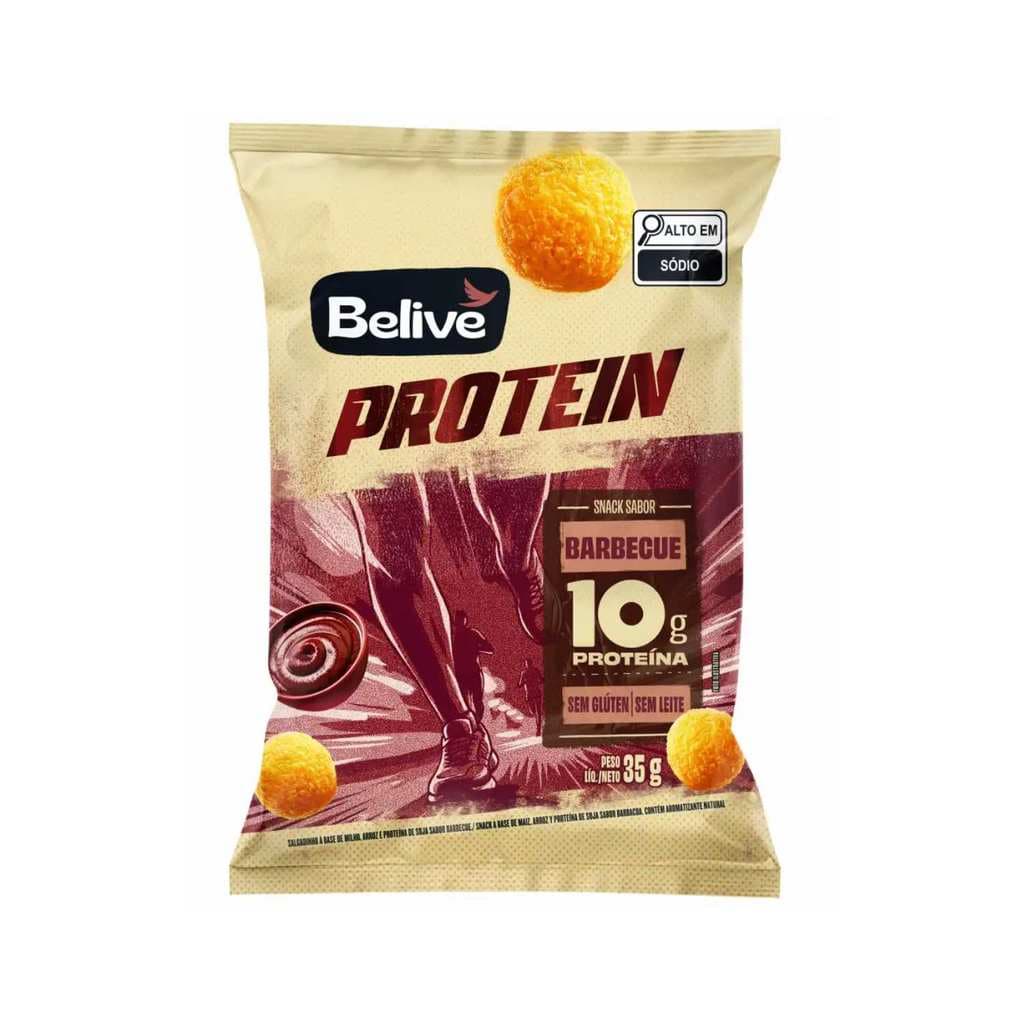 Salgadinho Barbecue Protein Sem Glúten Sem Lactose - Belive 35g