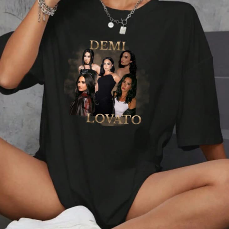 Camiseta Demi Lovato Cantora Pop Rock Camisa 100% Algodão