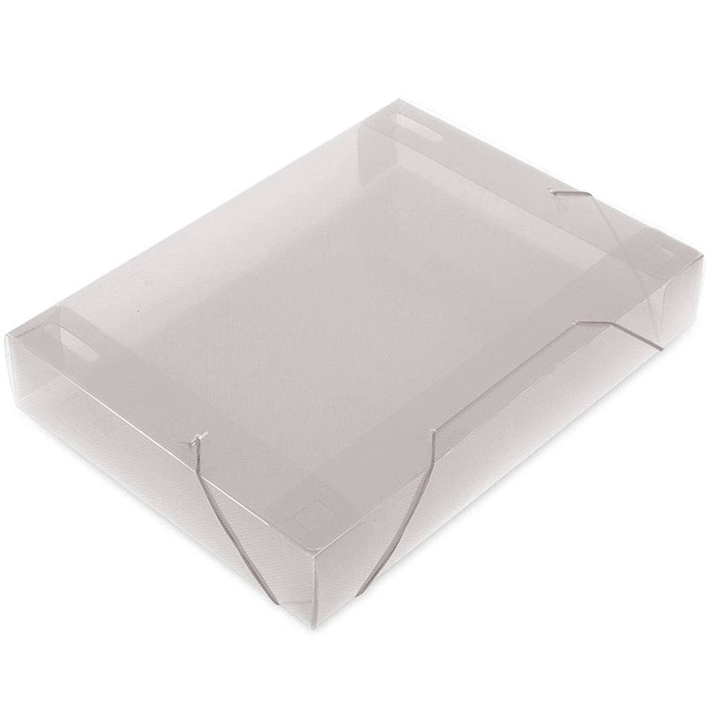 Pasta Escolar 55mm Cristal Polibras 335x245x55mm Aba com Elástico Soft PP para Documentos e Papéis