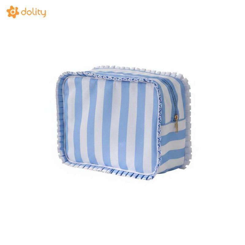 [Acituna] Conjunto De Bolsa De Maquiagem De Renda Portátil Nylon Cosméticos Organizador Bonito Para Viagem Armazenamento