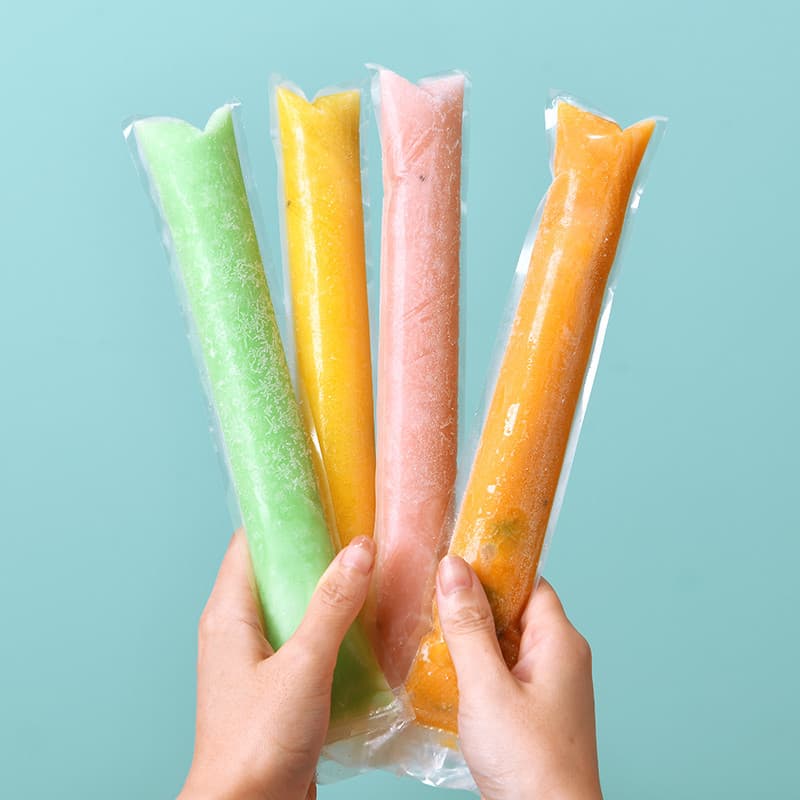 2025 saco de gelo de picolé descartável saco de gelo esmagado doméstico caseiro sorvete Ziplock saco transparente fresco