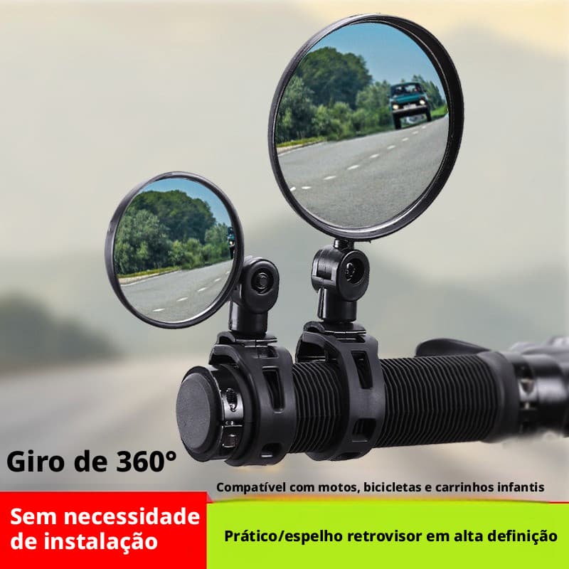 Espelho retrovisor para bicicleta elétrica, espelho retrovisor universal para bicicleta, espelho convexo redondo pequeno