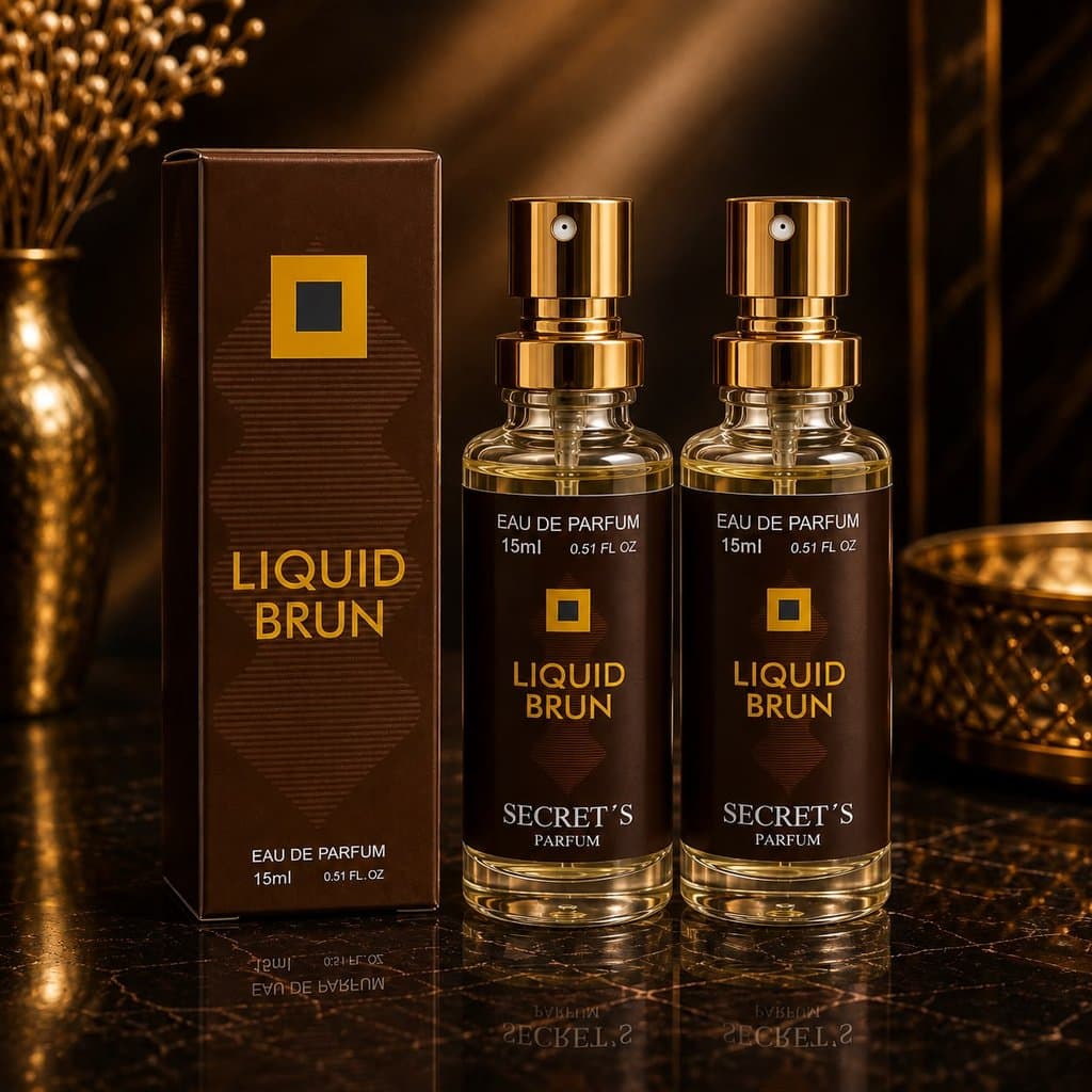 Perfume Árabe Liquid Brun Secret’s Parfum 15ml – Alta Fixação, Longa Duração e Fragrância Exclusiva