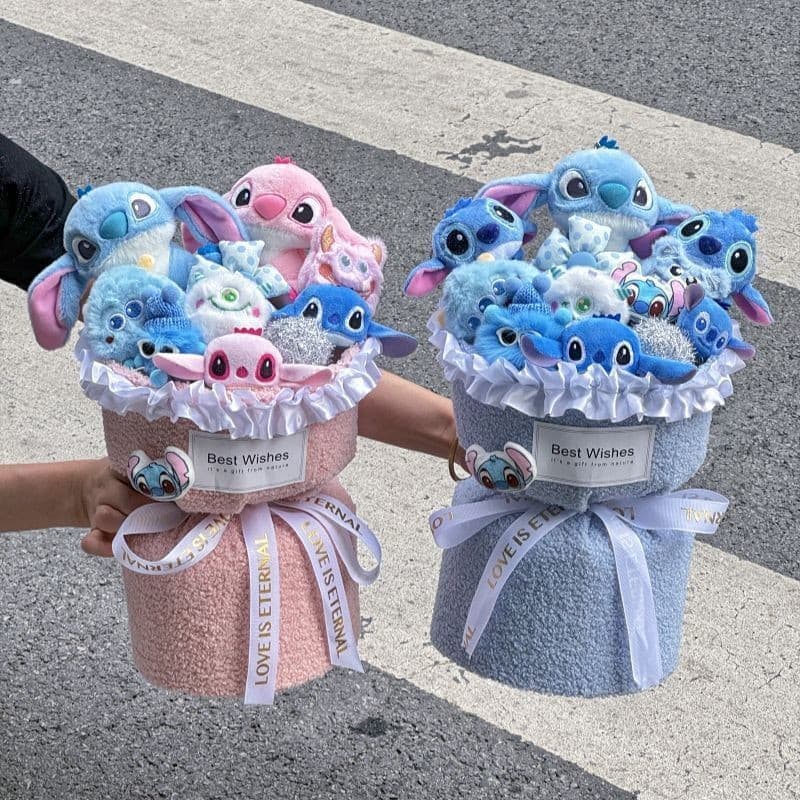 Buquê de Pelúcia Stitch Presente de Aniversário Presente para Menino Presente para Namorada de Formatura Dia do