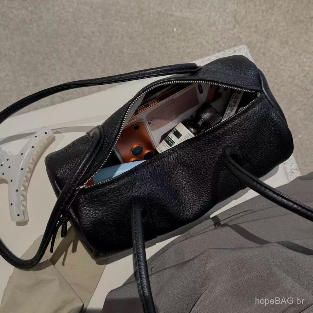 Bolsa baguete preta de grande capacidade para mulheres, novo modelo 2026, de alta qualidade, bolsa Boston hobo de ombro