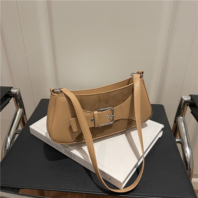 Nicho Design elegante saco de axilas novo estilo versão coreana moda Baguette saco fivela de cinto bolsa feminina ombro