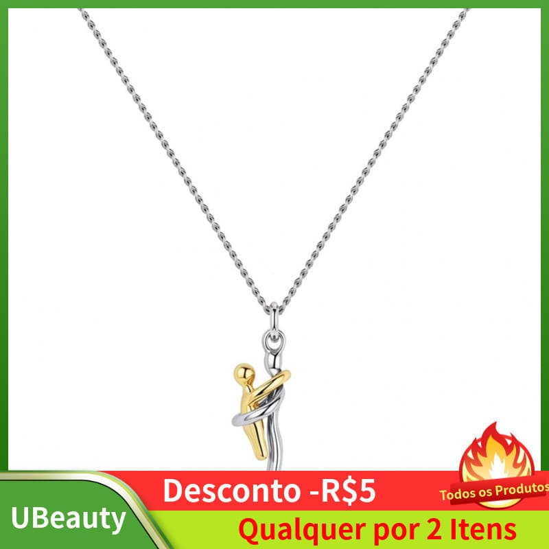 Colar Abraço da Mãe, Joias de Abraço, Colar Sentimental de Mãe e Filho, Presente de Aniversário e Dia da Mãe
