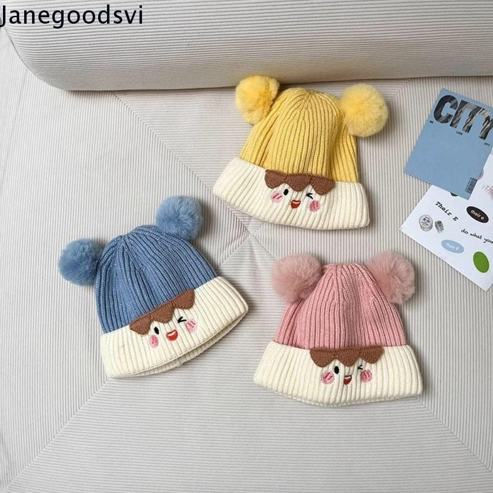 Gorro JANEGOODSVI , Chapéu De Malha Grosso Quente Fofo À Prova De Frio Para Crianças Pequenas