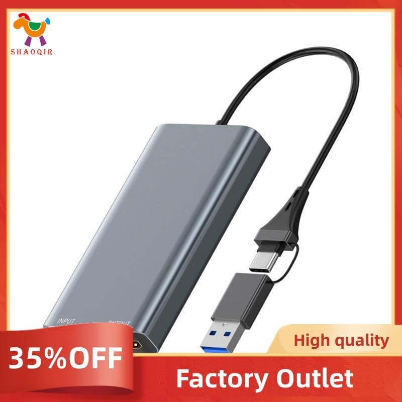 Placa De Captura De Vídeo HDTV USB Tipo-C-Caixa Compatível 4k 60HZ Loop-Out Para Câmera De Computador PC Jogos Ao Vivo
